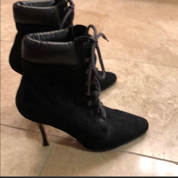Manolo Blahnik Shoes - MANOLO BLAHNIK SUEDE BOOT CONSTRUCTION size39.5 new Jlo 1 hr tonight only sale